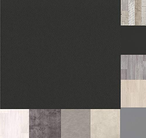 MadeInNature PVC-Bodenbelag / Teppich für den Innenbereich, rutschfester Vinylboden, kleine und große Maße (Anthrazit, 1 x 10 m)