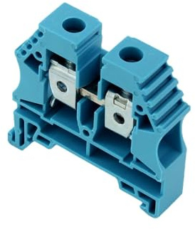 Bloc de jonction 10mm² - Borne ER10 Bleue - 65A Max - Connexion à vis section max 16mm² - Montage sur rail DIN