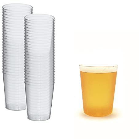 Lot de 50 gobelets à liqueur 2cl/4 cl en plastique givré en polypropylène multi-usages, incassables, 40 millilitres, fabriqués en Allemagne