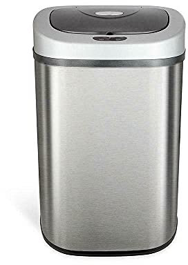 Automatic Touchless Kitchen Trash Can with Lid, Motion Sensor Trash Can for Kitchen, Bathroom, Living Room and Office, 21.1 Gallon/ 80 Liter, Stainless Steel…