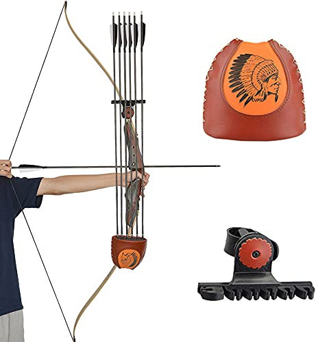 SHARROW Bogenschießen Pfeilköcher Köcher für 6 Jagdpfeile Pfeilhalter Schnellverschluss Halterung Bogenköcher Recurve Bogen Detachable Quiver (L)