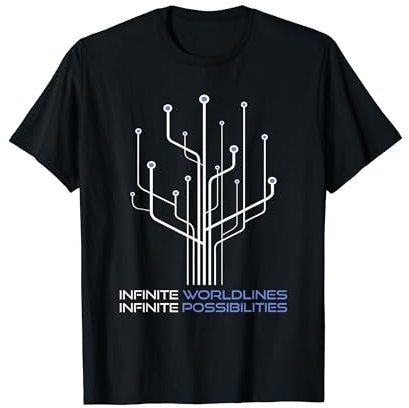 Temps de saut temporel de la machine temporelle de lignes de mots infinies T-Shirt