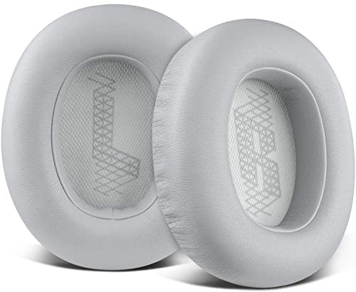 SOULWIT Mousse Coussin Coussinets pour JBL E65 (E65BTNC)/Live 650 (650NC 650BTNC)/Duet NC Casque Circum-aural, Coussinets d'oreille avec Cuir Plus Doux