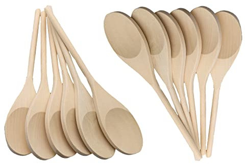 Craftplay Wooden spoons | 23.5cm length | Pack of 12 spoons