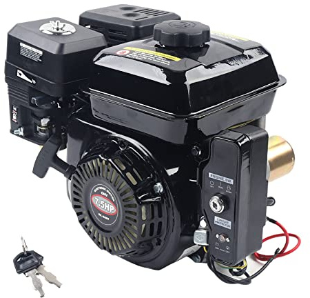 7.5HP 4-Stroke Go Kart Engine OHV Industrial Grade Gasoline Engine 212CC Go Kart Gas Engine Motor Electric Start Go Kart Engine for Compressor Scarifier Lawnmower, Shaft Diameter 78 mm (US Stock)