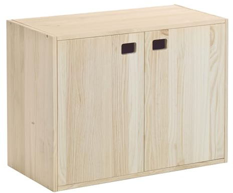 Astigarraga Kit Line Schrank mit 2 Türen und 3 Regalen, Kiefernholz, 53,5 x 70,8 x 33 cm