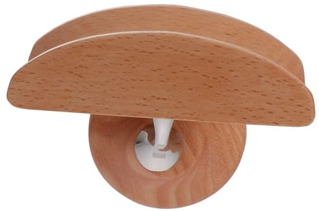 Homoyoyo Support Mural Design Khaki Élégant pour Casque Audio en Bois de Hêtre et Alliage, Facile à Monter pour Chambre ou Hôtel