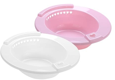 LIOOBO 2stücke Sitzbad Für Toilette Haushaltsreinigungsbecken Pflegebecken Für Zuhause Waschbecken Bidet Ohne Squatting Für Schwangere Und Ältere Menschen Mit Eingeschränkter Mobilität
