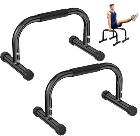 Legpador Parallele per Calisthenics con Impugnature Antiscivolo, Parallettes in Acciaio, Push Up Bars, Barre Parallele, per Interni ed Esterni Adatta per Attività Domestiche e Flessioni