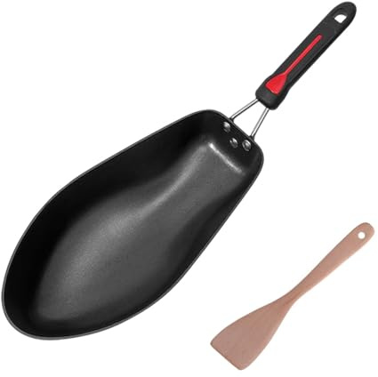 Sartén de pescado antiadherente para cocinar, plato de carne, parrilla de barbacoa, panqueques, ideal para freír, servir, desayuno, cena, comidas de cocina