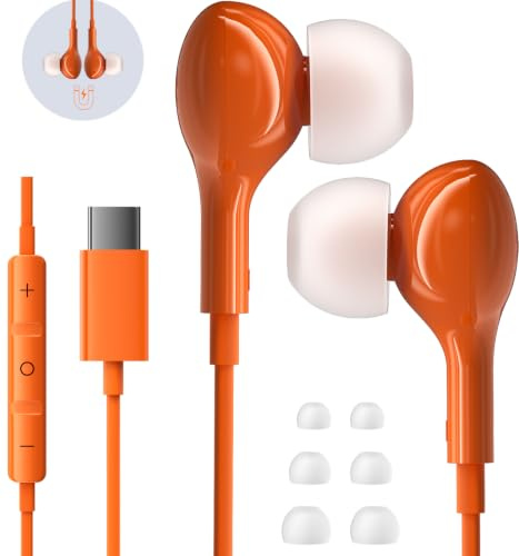 Ecouteur USB C pour iPhone 17 Pro Max 16 iPad Air Pro USBC HiFi Stéréo
