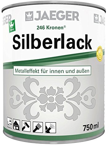 Jaeger Kronen® Metallic-Lack Gold, Silber, Kupfer für innen und außen (750 ml, Silber)