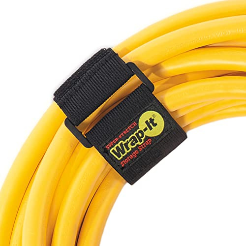 Super-Stretch Wrap-It Storage Straps - 12 (8 Pack) - Elastic Hook and Loop Cinch Straps