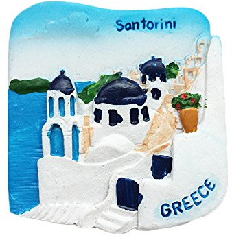 3D Santorini Kühlschrank Magnet Kirche Tourist Souvenirs Aufkleber, Home & Küche Dekoration Griechenland Kühlschrank Magnet Aus China