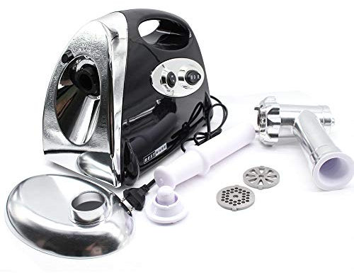 2800 W picadora de carne eléctrica embutidora, picadora, 3 discos perforados, máquina eléctrica para embutir salchichas, picadora de carne de lobo Negro