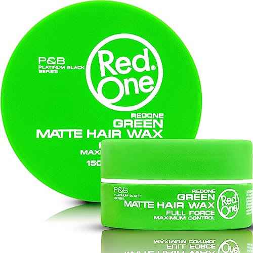 RedOne Hair Styling Matte Wax Green 150ml | Matte Look | No Shine l Wax | Ultra Hold | Men & Women Hair Wax | Coconut Scent | Maximum Control