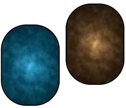 Kate Collapsible Backdrop Pop Up Backdrops Brown Blue Portable Background for Headshot, for Portrait Photography, for Video, for Live Stream, 5x6.5ft