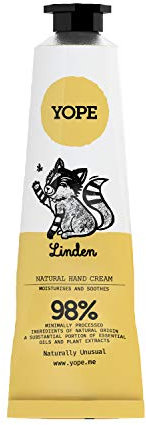 Yope natürliche Handcreme | 98% aus natürlichen | Zutaten | Linde | Shea Butter | Vegan Handcreme | 50ml