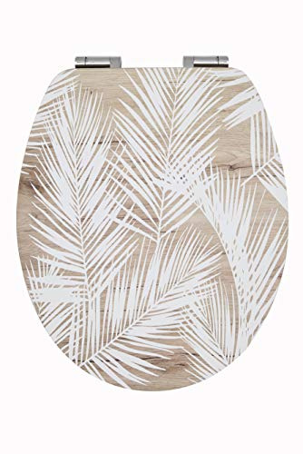 Wirquin WC-Sitz Diplomat, Palme (Label FSC): 100% FSC, Hohe Qualität, Soft-Close, Korrosionsbeständig, Universell, Palm, Holzwerkstoff