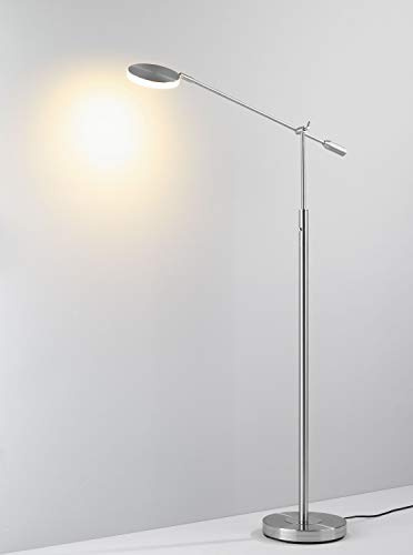 casa NOVA Stehleuchte BARI (DH 23x134.50 cm) DH 23x134.50 cm grau Stehleuchte Stehlampe Leseleuchte Deckenfluter Bogenleuchte