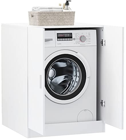 Susany Washing Machine Cabinet Washing Machine Cover Protector Cover Hide Large Washing Machine Bathroom Inside Outside Mounting Kit Laundry & Utility Fixtures White 71x71.5x91.5 cm