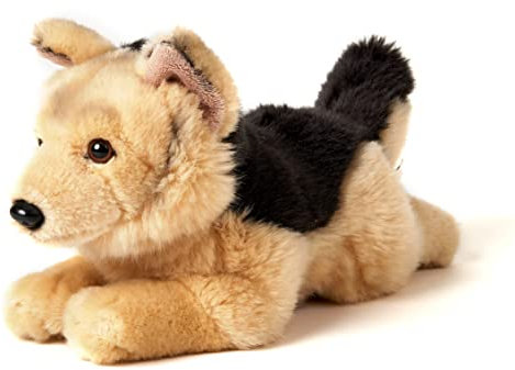 Uni-Toys - Deutscher Schäferhund, liegend - 32 cm (Länge) - Plüsch-Hund - Plüschtier, Kuscheltier