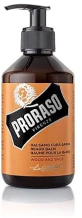 Proraso Beard Balm, Wood and Spice, 300 ml, duftende Bartpflege erweicht und schützt den Bart, Bart Balsam beruhigt Irritationen, Made in Italy