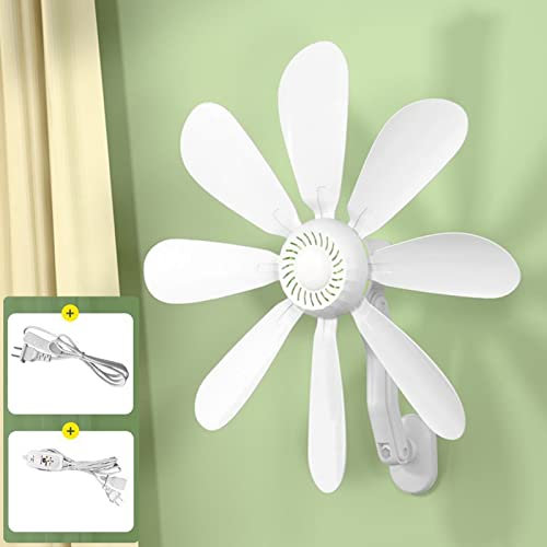 HSPLXYT Ventilatore for Montaggio a Parete a 8 Pale, Comodo Ventilatore Silenzioso, Installazione di Adesivi Senza Cuciture, Adatto for Soggiorno, Cucina e Bagno