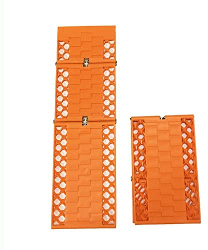 QUNINE Recovery Track Boards, 2er-Set, Faltbare Recovery Tracks, Reifentraktionsmatte, automatische Notfall-Traktionshilfe für Offroad, Sand, Schnee, Schlamm, Spur, Reifenleiter