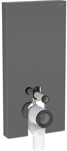 Geberit Monolith Sanitärmodul für Stand-WC, 101cm, Wasseranschluss seitlich, mit P-Anschlussstutzen, 131.003.JK.5, Farbe: Glas Lava