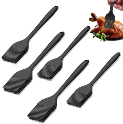 5 Pezzi Pennello Cucina Pennellodolci Adatto Pennello Alimentare Resistente Pennello Alimentare Pennello Barbecue Resistente Alle Per Grigliare, Pasticceria, Mescolare, Cuocere Al Forno, Cucinare