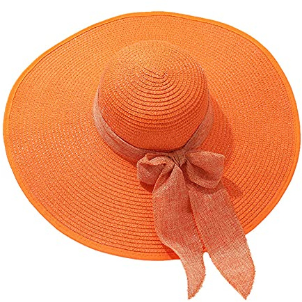 MMOOVV Strohhüte Sommervisier Schutz Hut mit breitem für Damen Strandhut, breiter Krempe Strohhut, Sonnenhut