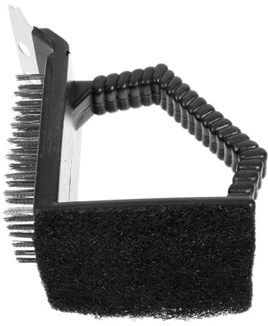 ULTECHNOVO Grill Rack Brush 3-in-1 BBQ Cleaning Tool Stainless Steel Wire Brush for Oven Pans Bowls and Grilling Rack