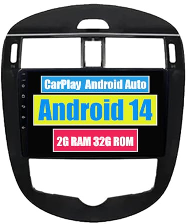 RoverOne Autoradio für Nissan Pulsar 2013 2014 2015 2016 2017 2018 mit CarPlay Android Auto Multimedia Player GPS Navigation Touchscreen Bluetooth WiFi