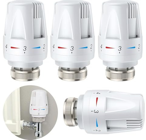 ZiYuya Valvole di controllo della temperatura Testa valvola termostatica, TRV M30 x 1,5 testa termostatica radiatore automatico standard valvole di ricambio testa fissa