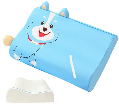 Calmly Almohada infantil - Almohada infantil para niños pequeños, cómoda almohada transpirable para cama infantil, cojín ergonómico para , ideal para de niños pequeños