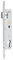 Serrure à cadre tubulaire - En acier inoxydable - Distance : 85 mm - Distance au canon : 25 mm - Serrure à cadre tubulaire - Serrure de porte de jardin - Insert de serrure pour gauche/droite
