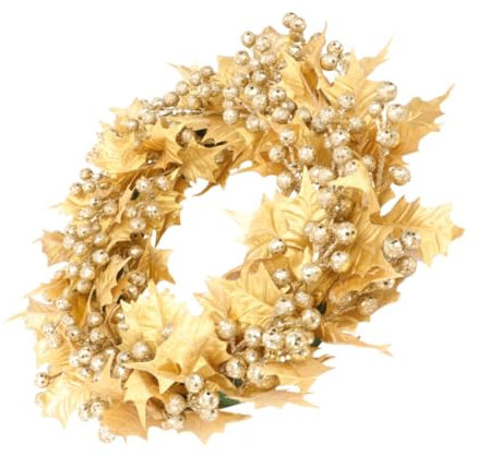MAGICLULU Weihnachtskranz Künstliche Beerengirlande Lebensechtes Ornament Weihnachtsdekoration Mit Blättern Und Beeren-dekor Für Zuhause Und Party