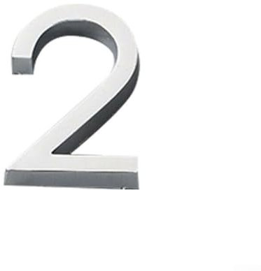 Elegante numero civico 3D per cassetta postale, porta e luogo di lavoro, dimensioni 60 mm (2)