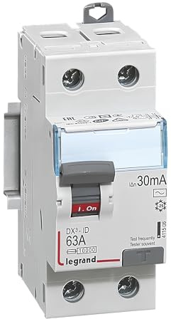 Disjoncteur différentiel 63A AC 30mA 2P 2 modules pour tableau électrique