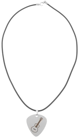 BESPORTBLE Gitarren Plektrum Anhänger Halskette aus Stahl für Männer und Frauen Modisches Musikaccessoire mit Lotusdesign für Musiker und Musikliebhaber Stabil und Sicher