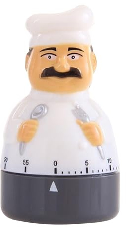 Analog Egg Timer - Manual Wind Up Kitchen Countdown Clock | Cute Cooking Timer for Baking and Meal Prep, 60 Min Mechanical Reminder, Compact Kitchen Tool, Visual Timer for Study