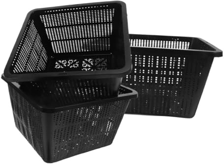 Gatuida 3pcs Net Pots Hydroponic Vegetable Baskets Tubular Plastic Slotted Mesh Beginner-friendly Spacesaving Design for Urban Settings and Balconies