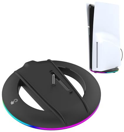 Supporto Verticale per Console di Gioco, Stazione di Raffreddamento Portatile con Base RGB e Viti Incluse, Compatibile con Console PS5 Pro e Slim Edition