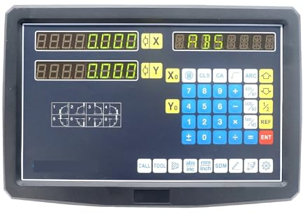 2 Axis Digital Readout DRO With High Precision Linear Scale/Linear Encoder/Linear Ruler For Milling Lathe Machine for Lathe Drill Machine(Only machine)