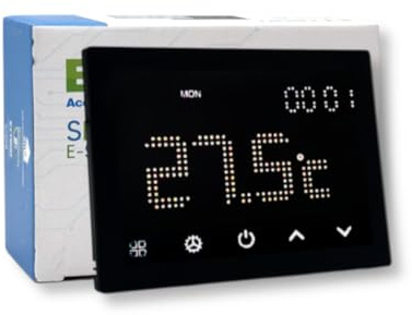 ETTROIT ET4302 CRONOTERMOSTATO TOUCH SCREEN AC 230V PROGRAMMABILE DA INCASSO SU SCATOLA 503 NERO