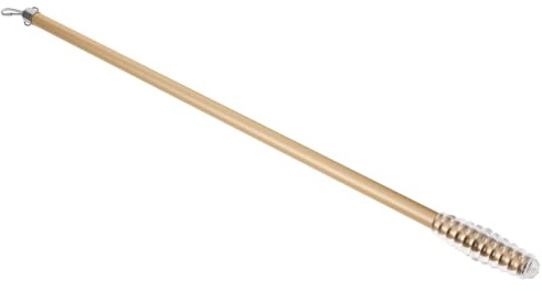 ANDRESLAD Asta per Tende in Alluminio Colore Oro Chiaro 50 Cm, Tirante Manuale Leggero e Non Bloccante per Apertura Tende, Bacchetta di Trazione per Casa e Ufficio