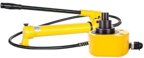 Thin-Profile Hydraulic Jack Power Kit + CP-180/700 Manual Hydraulic Hand Pump, Industrial Mini Jack, Lifting and Handling(50t-69mm/2.7in-cp700)