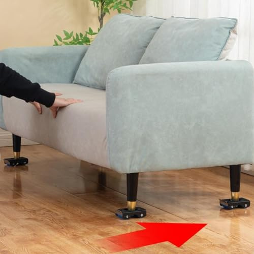 MonoSora Ensemble d'outils de levage et de déplacement de meubles robustes avec 4 roues et pied de biche Capacité 350 kg pour réfrigérateur, machine à laver et chariot à roulettes Noir et bleu
