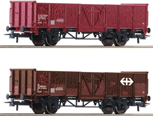 77034 H0 2er Set Offene Güterwagen, SBB, Ep. IV-V
